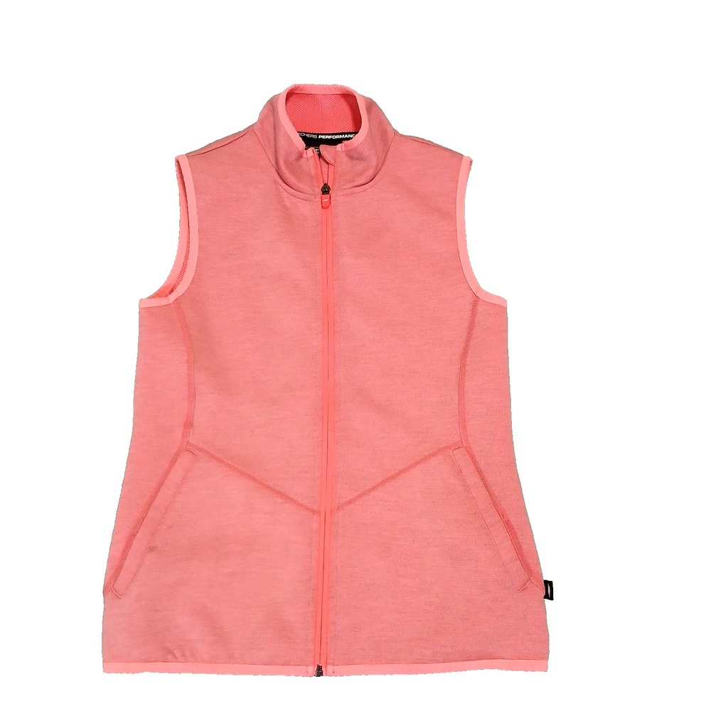 Skechers GO GOLF Women's Performance Vest Pink Sleeveless Zip Front Size Medium